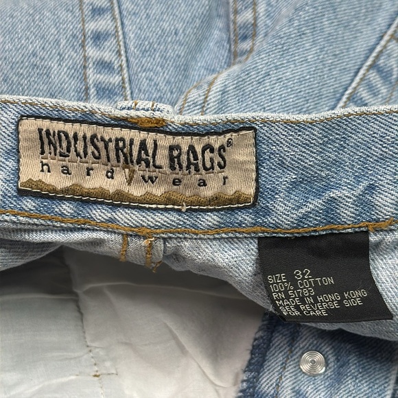 Vintage Industrial Rags Hardware Denim Shorts Size 32 Waist 28" - Picture 8 of 9